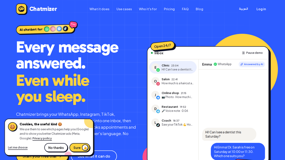 Screenshot of Chatmizer
