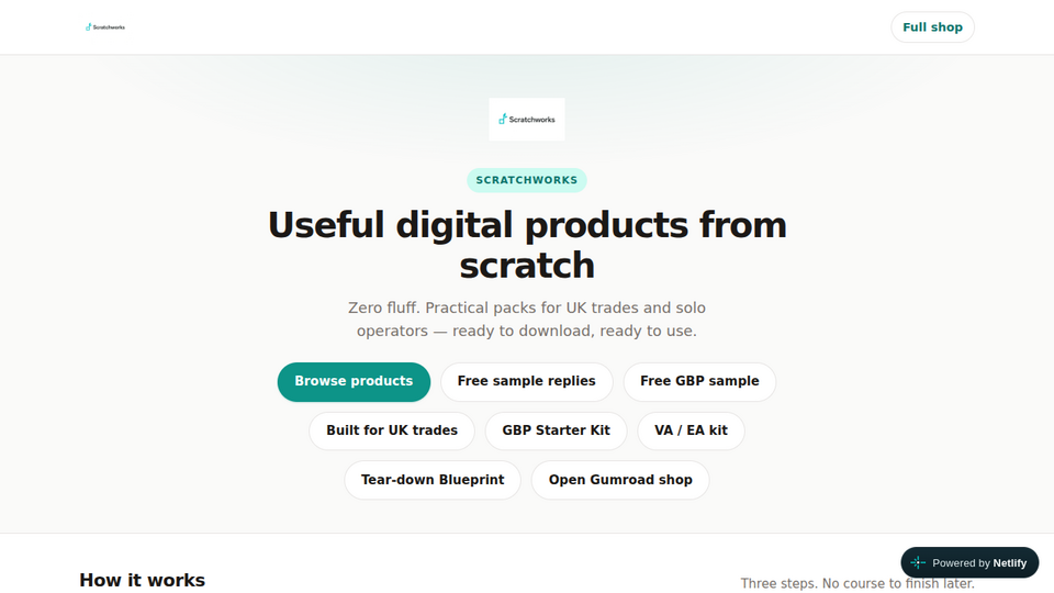 Screenshot of Scratchworks
