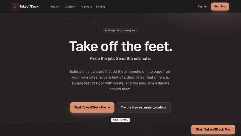 Screenshot of TakeoffDeck