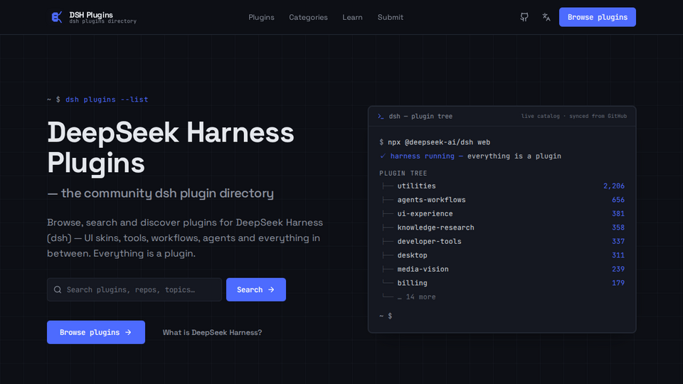 Screenshot of DSH Plugins