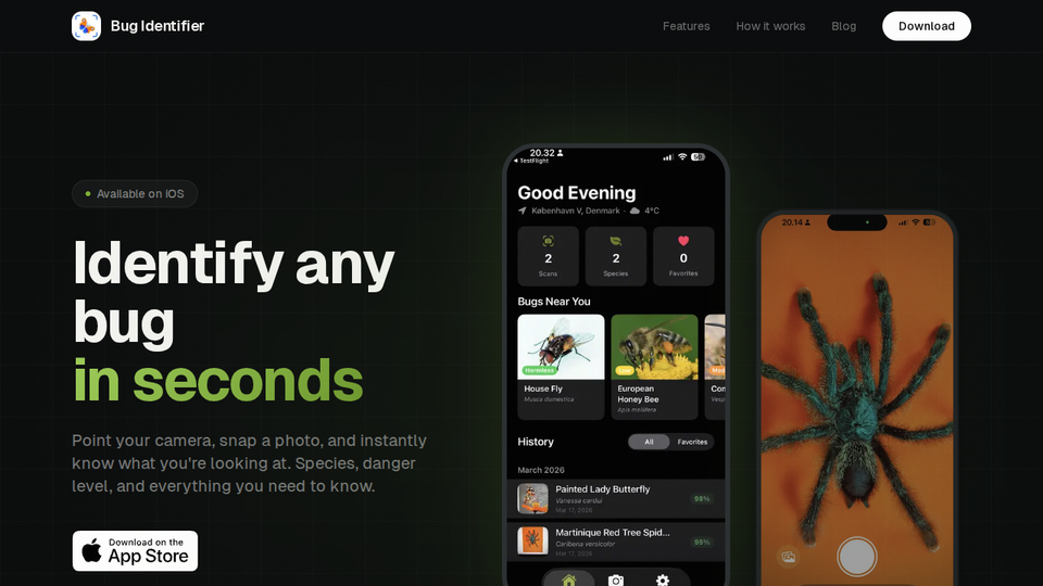Screenshot of Bug Identifier