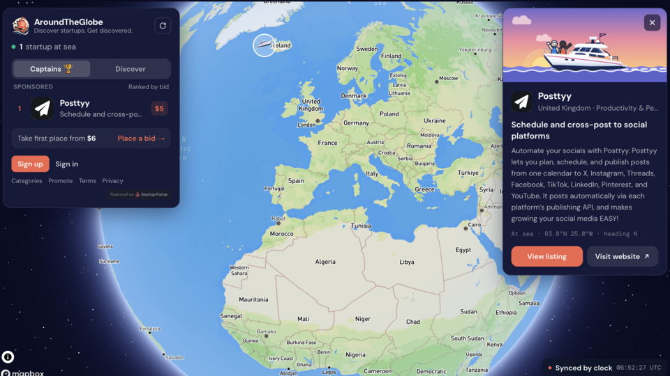 Screenshot of Around the Globe