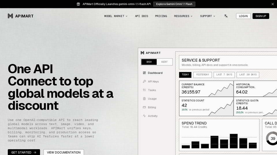 Screenshot of APIMart