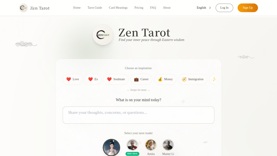 Screenshot of zentarot