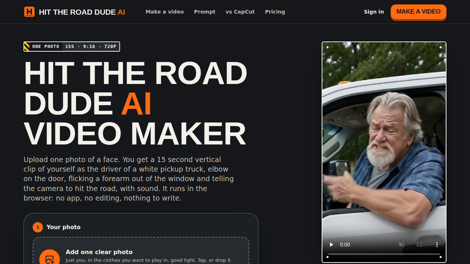 Screenshot of Hit the Road Dude AI