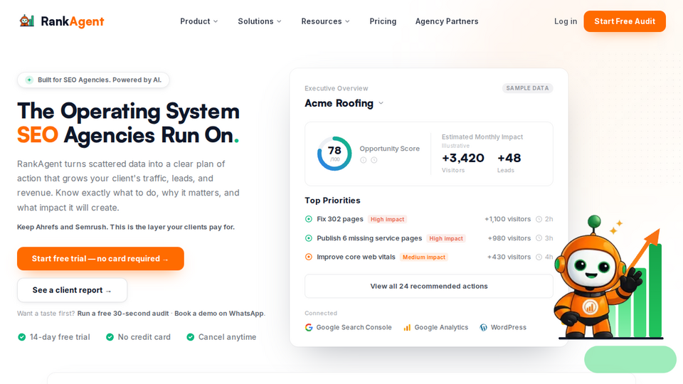 Screenshot of RankAgent