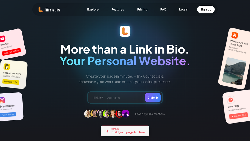 Screenshot of Liink