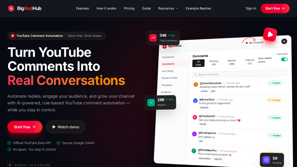 Screenshot of BigRedHub