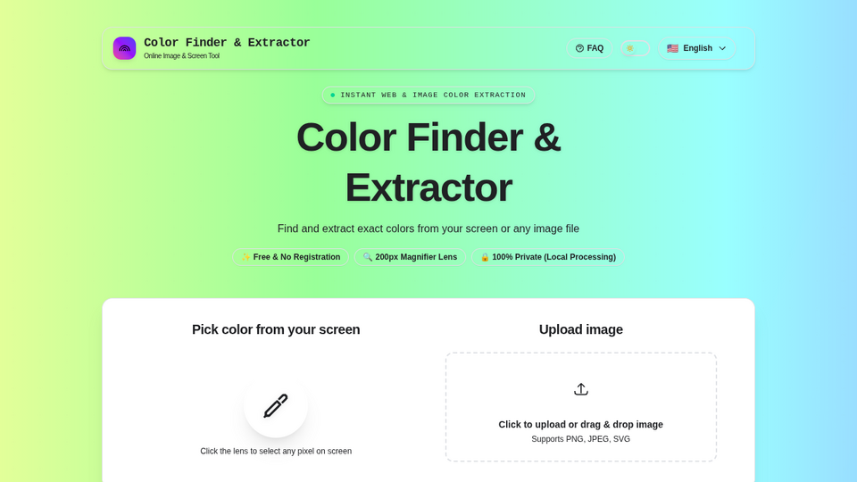 Screenshot of Color Finder & Extractor