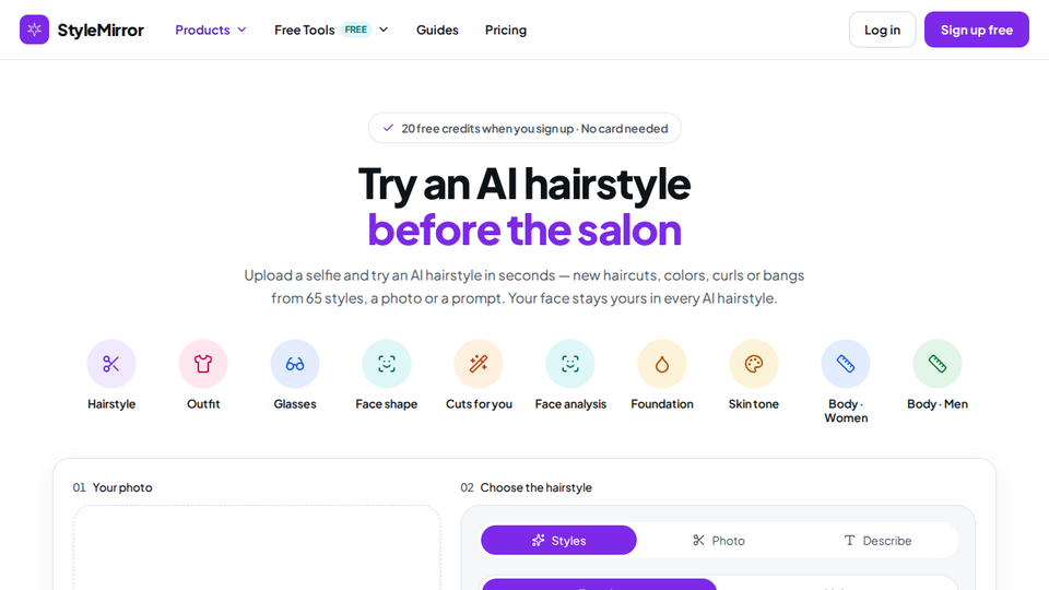 Screenshot of StyleMirror AI