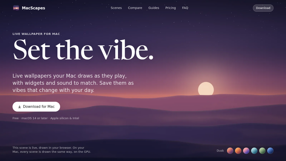 Screenshot of MacScapes