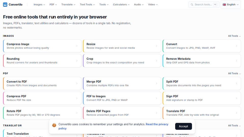 Screenshot of Convertilo
