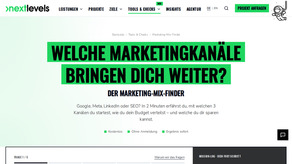 Screenshot of Marketing-Mix-Finder