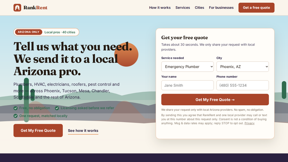 Screenshot of RankRent