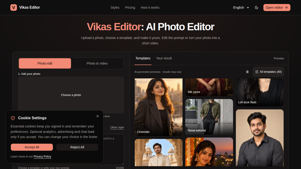 Screenshot of Vikas Editor