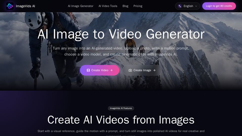 Screenshot of ImageVids AI