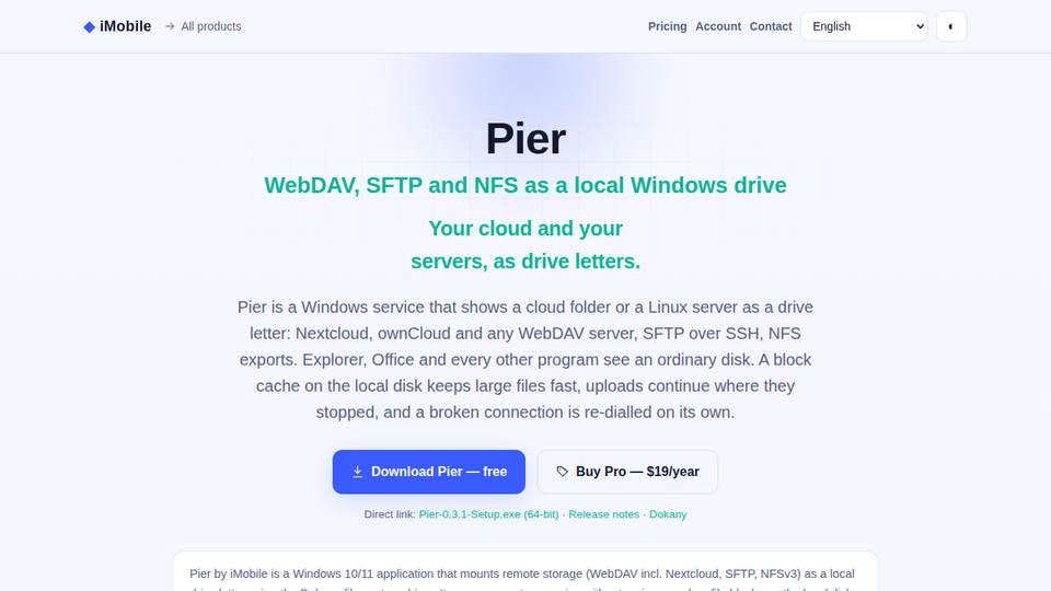 Screenshot of Pier by iMobile