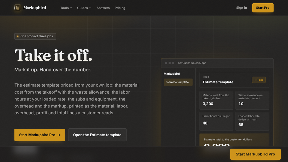 Screenshot of Markupbird
