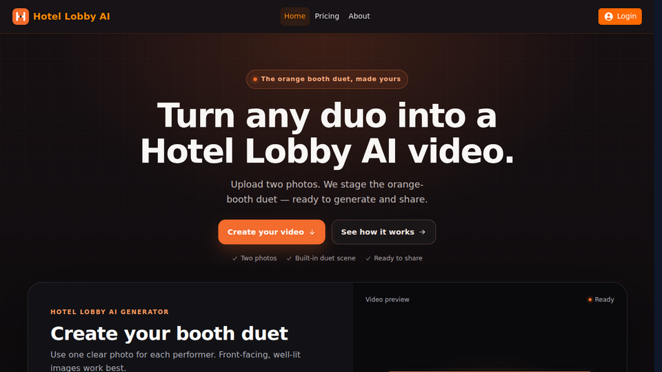 Screenshot of Hotel Lobby AI