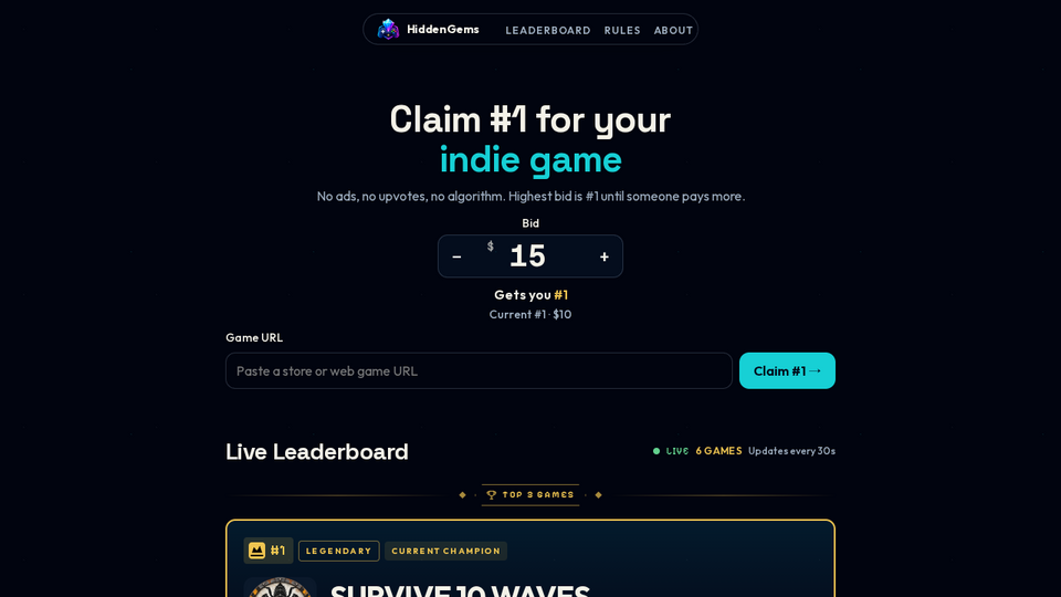 Screenshot of HiddenGems