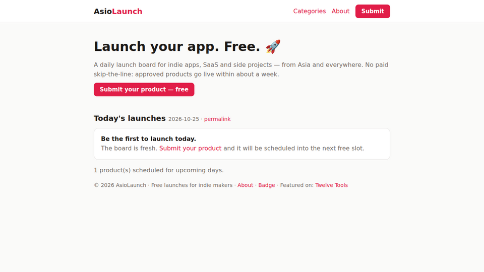 Screenshot of AsioLaunch