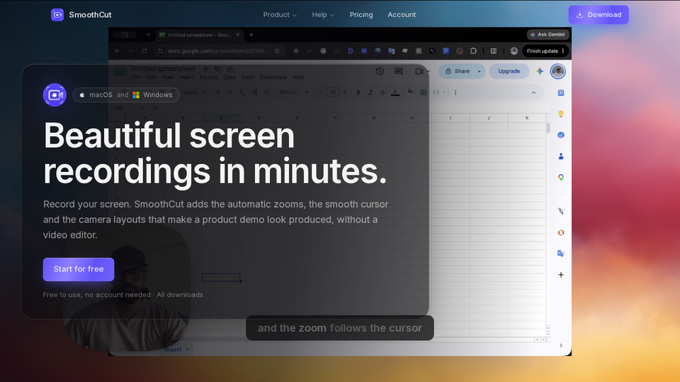 Screenshot of SmoothCut