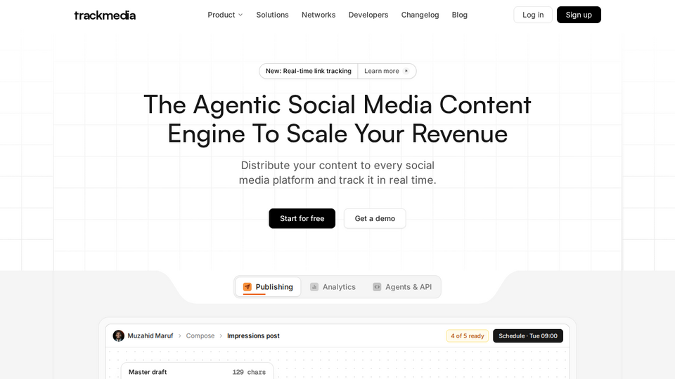 Screenshot of TrackMedia