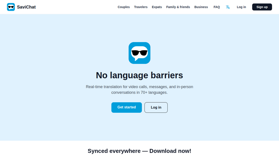 Screenshot of SaviChat