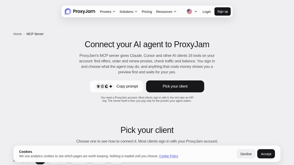 Screenshot of ProxyJam