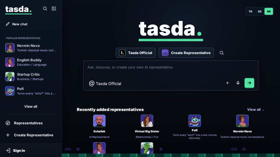 Screenshot of Tasda
