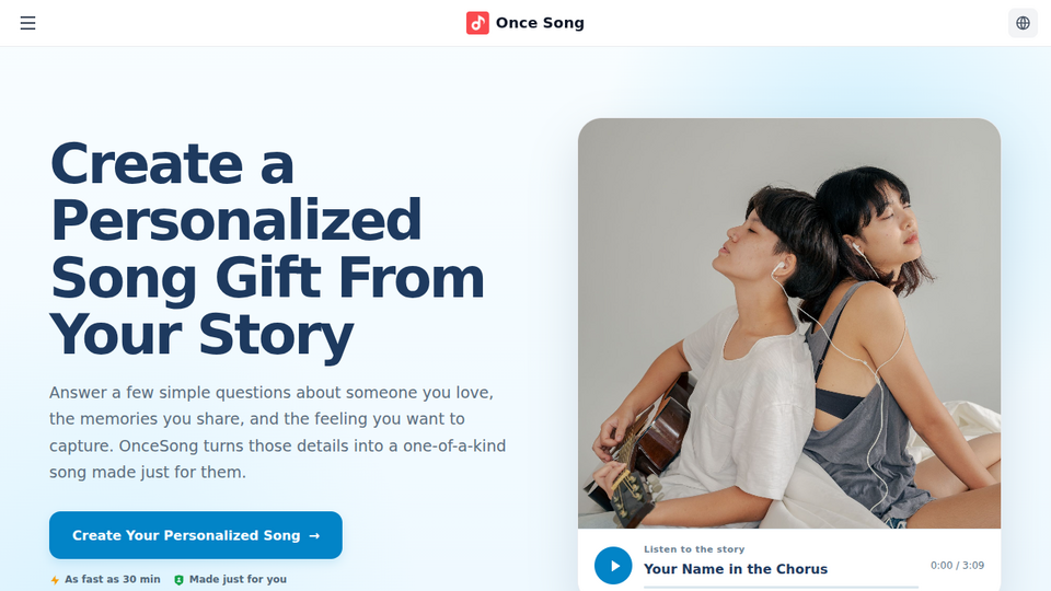 Screenshot of OnceSong