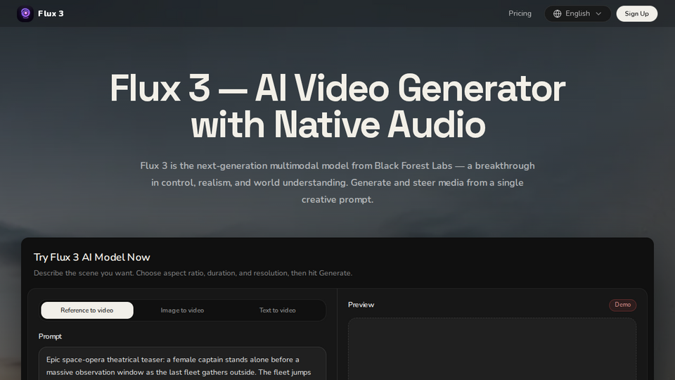 Screenshot of Flux 3