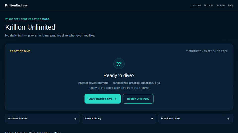 Screenshot of Krillion Unlimited