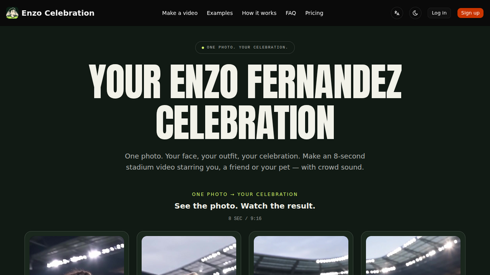 Screenshot of Enzo Celebration
