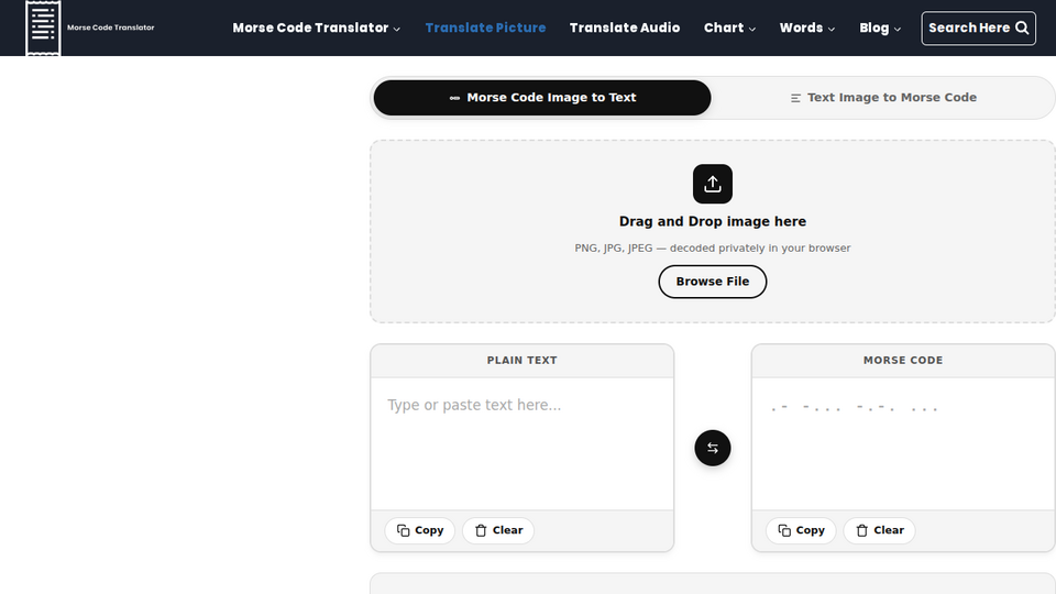 Screenshot of Morse Code Translator Pi