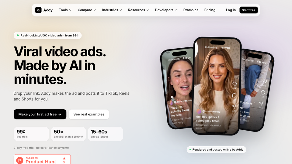 Screenshot of Addy