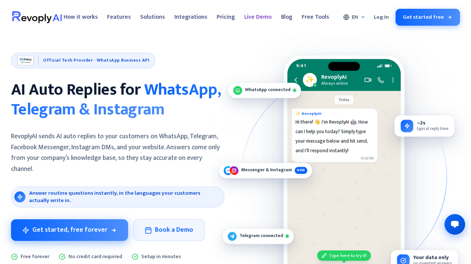 Screenshot of RevoplyAI