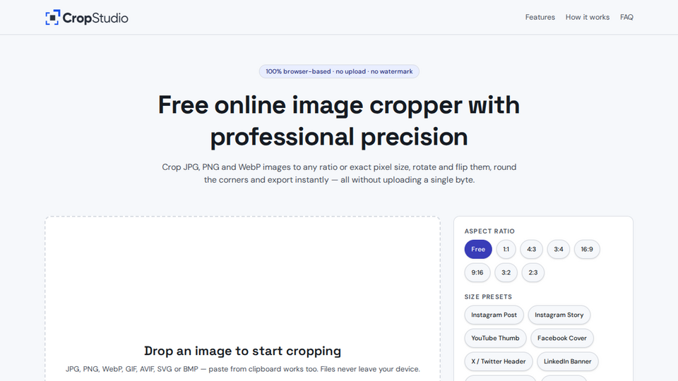 Screenshot of CropStudio