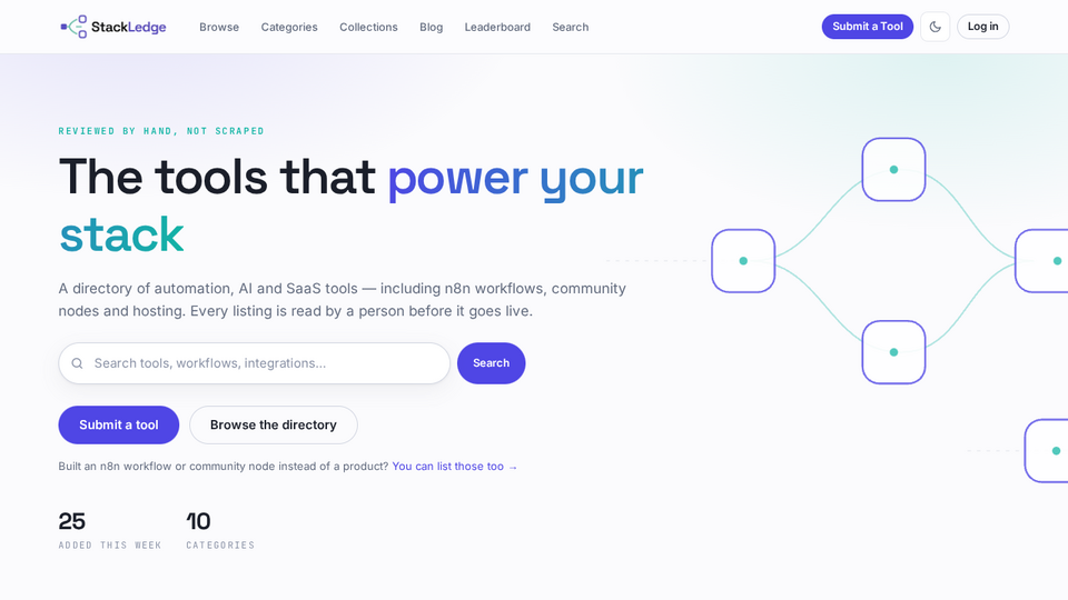 Screenshot of StackLedge