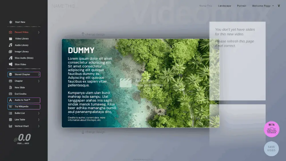 Screenshot of VIDEOMOX