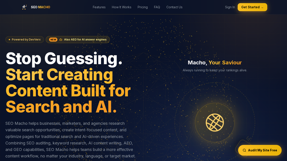 Screenshot of SEO Macho