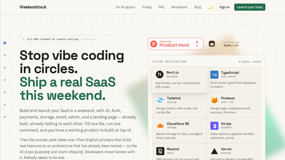 Screenshot of Weekendstack
