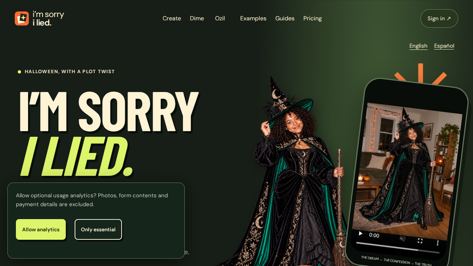 Screenshot of I'm Sorry I Lied