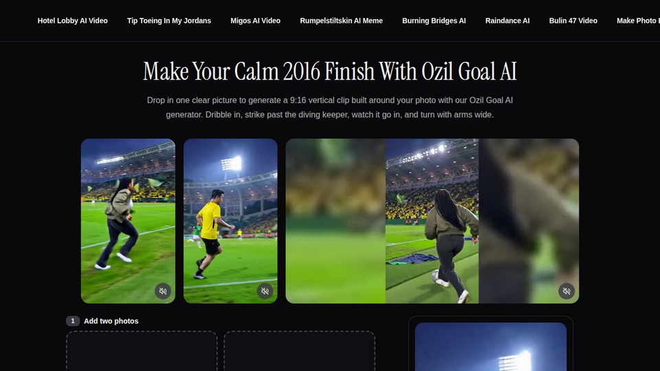 Screenshot of OzilGoalAI