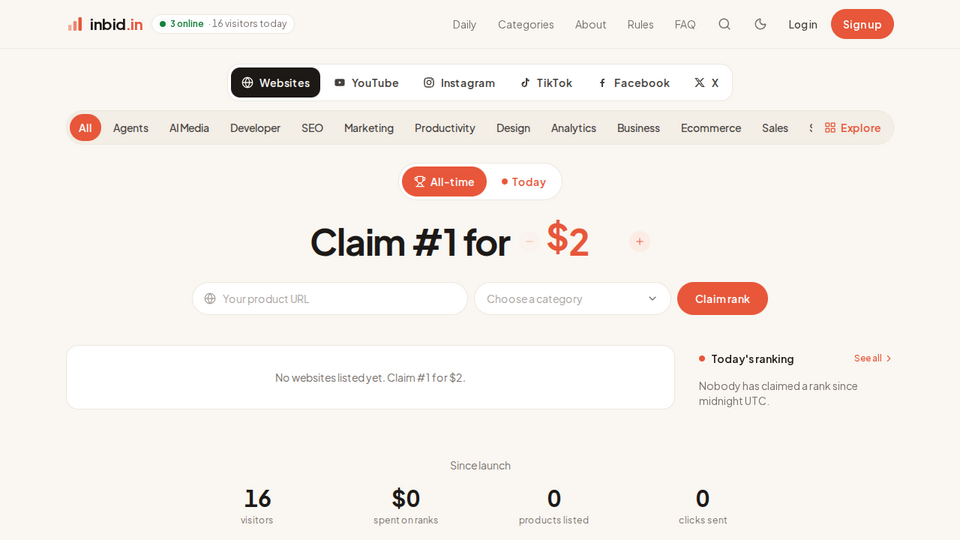 Screenshot of inbid.in