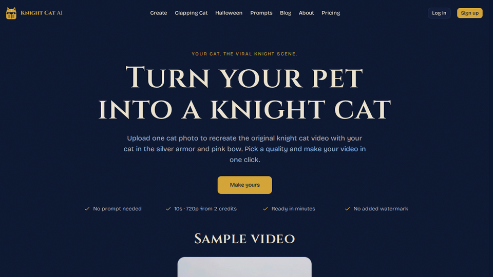 Screenshot of Knight Cat AI