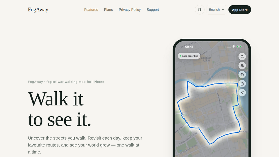 Screenshot of FogAway