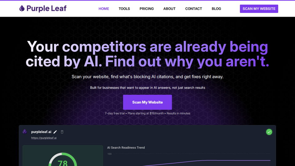 Screenshot of Purple Leaf