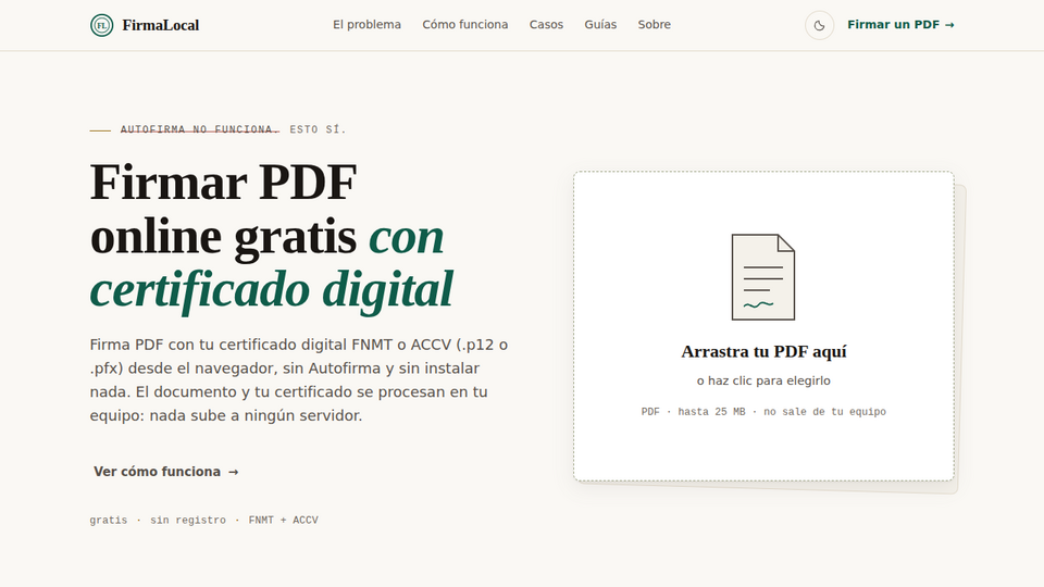Screenshot of FirmaLocal