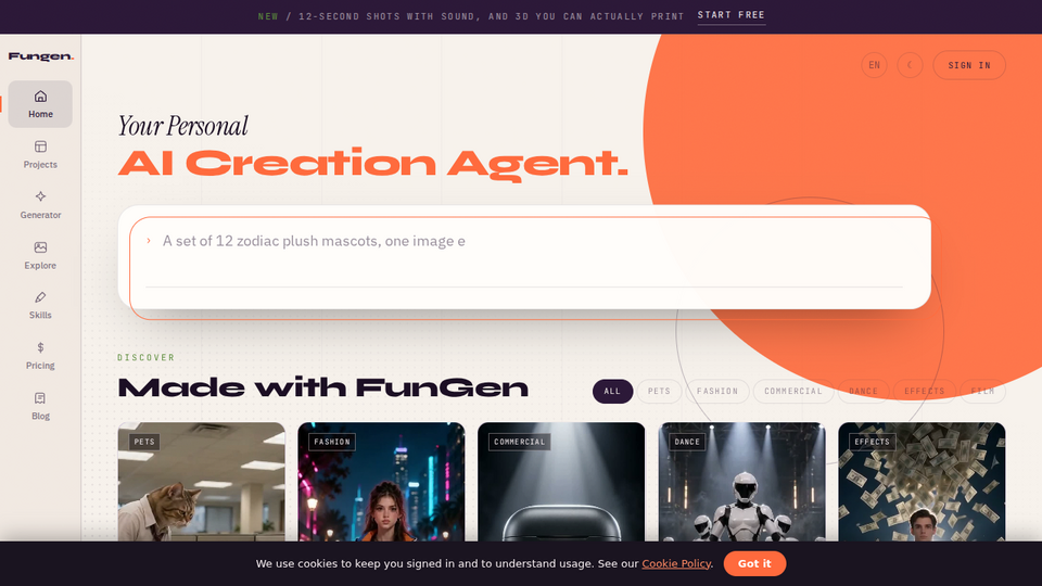 Screenshot of FunGen